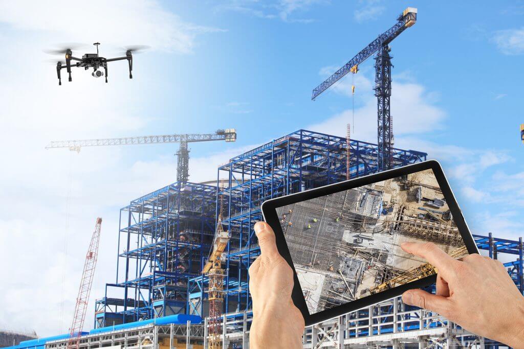 locação de drones sobrevoo obras construção civil